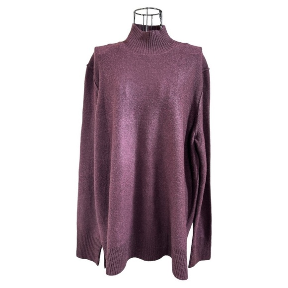 Calvin Klein Jeans Sweaters - Calvin Klein Jeans Turtleneck Acrylic Blend Sweater Burgundy Size XL